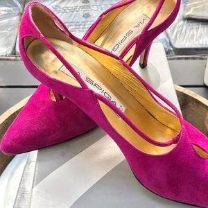 Hot pink suede size 9